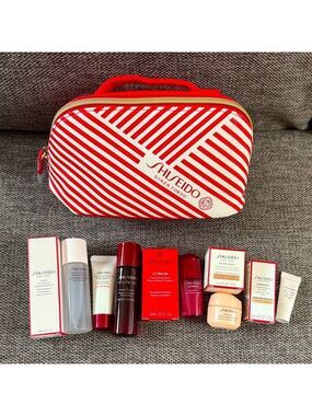Shiseido Benefiance Wrinkle Eye Cream Eye Mask Cream Miniatures Set Makeup Pouch